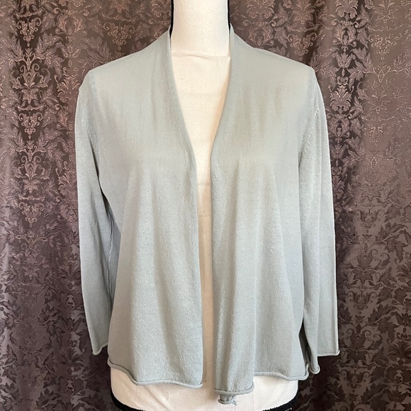 Coldwater Creek Lightweight 3/4 Sleeve Cardigan Grey Tone Size Small NWOT - Picture 1 of 8